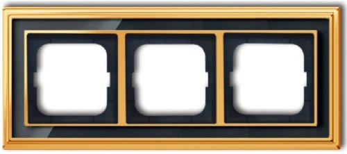 Рамка универсальная ABB Династия 3-м. полированная латунь/стекло черное фото Рамка универсальная ABB Династия 3-м. полированная латунь/стекло черное картинка